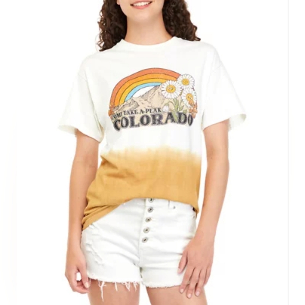 Cold Crush Short Sleeve Boyfriend Colorado Graphic T-Shirt